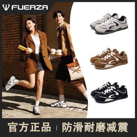 FUERZA秋季新款情侣赛车鞋平底复古德训鞋休闲鞋复古百搭琥珀流光