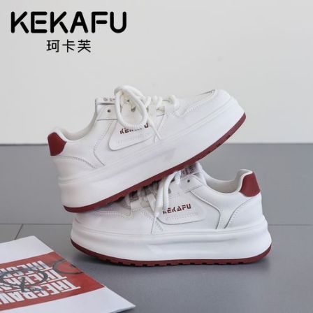 KEKAFU/珂卡芙2025秋季新款厚底增高小白鞋时尚百搭休闲板鞋女款