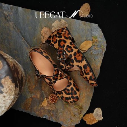 LeeCat Studio | 2025秋季新款内增高豹纹玛丽珍单鞋LES25X0338A