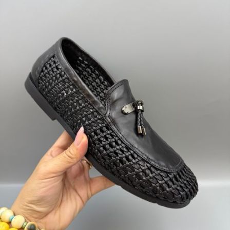 丹妮出品高品质男鞋夏季真皮豆豆鞋皮鞋牛皮透气时尚