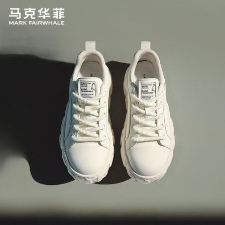 马克华菲板鞋男款2025新款夏季厚底增高鞋软底运动休闲鞋黑色男鞋