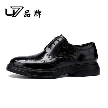 U7品牌男鞋 头层牛皮 时尚百搭高级感男士系带透气商务休闲皮鞋