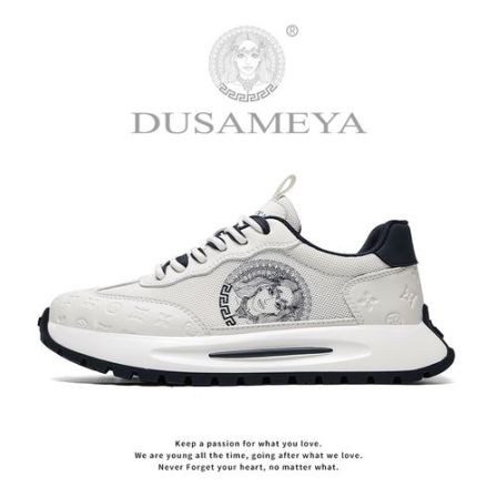 DUSAMEYA/杜莎米娅《芯片》男士时尚百搭透气舒适美人头轻奢阿甘鞋