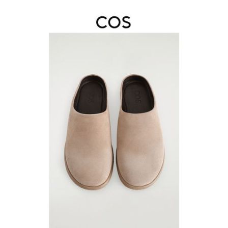 COS男士 绒面革穆勒鞋米色2025夏季新品1289284001