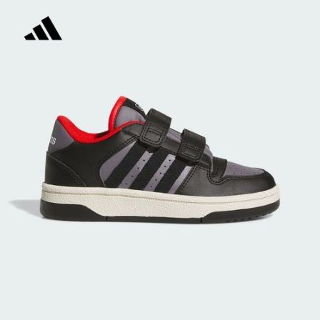 adidas阿迪达斯秋季新款男小童篮球鞋运动休闲鞋魔术贴板鞋JQ0097