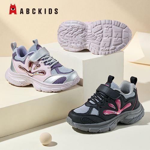 Abckids童鞋2025秋季男童透气运动鞋6-12岁中大童防滑女童休闲鞋主图