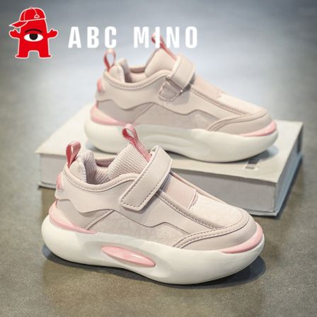 ABC MINO儿童运动鞋女童跑步鞋秋季新款女孩老爹鞋中大童小白板鞋