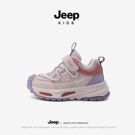 JEEP女童运动鞋2025春秋新款轻便软底跑步鞋中大童男童鞋子儿童鞋