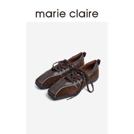 MC女鞋芭蕾德训鞋2025年秋熔岩生巧棕运动休闲鞋marieclaire女鞋