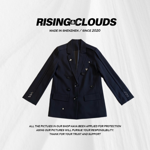 RISING&CLOUDS小云姐【原创】深圳百搭休闲时尚钉珠西服080079主图