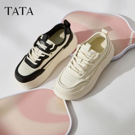 TATA他她2025秋新款商场同款运动时尚休闲板鞋小白鞋女鞋CWV02CM5