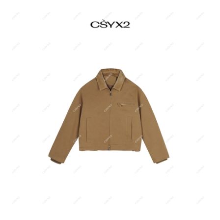 CsyX2-2025S/S早秋新款时尚休闲翻领拉链三口袋棉外套SC-0281