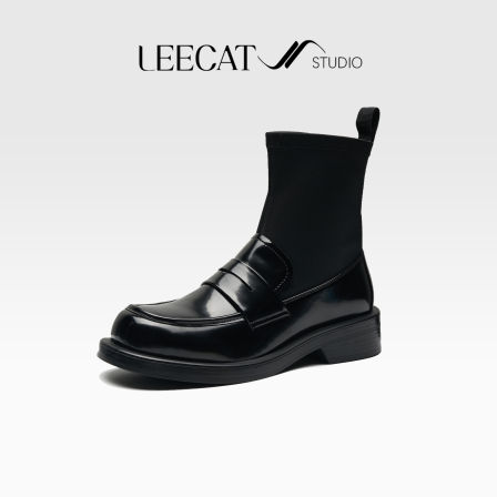 LeeCatStudio | 2025年秋季新款乐福鞋厚底增高袜靴女LES25A0227