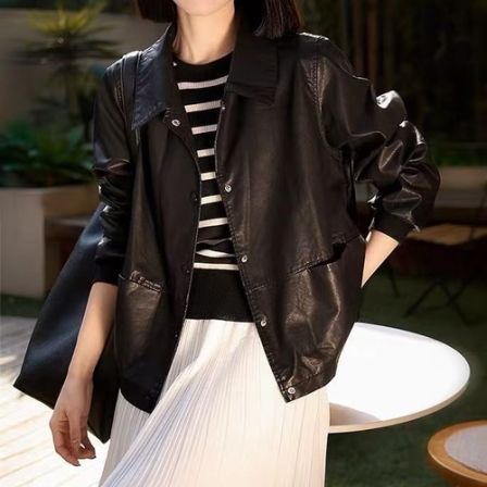 【墨涵精选】新款女士简约时尚减龄显瘦休闲外套198