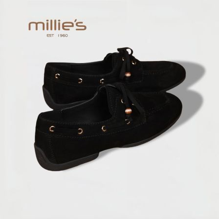 MILLIE'S/妙丽2025新款春时尚真皮厚底穆勒鞋女外穿休闲百搭单鞋