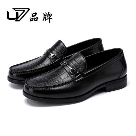 U7品牌男鞋 头层牛皮 高端时尚真皮商务鞋男士透气舒适休闲皮鞋