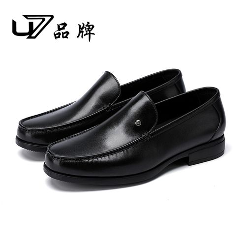 U7品牌男鞋 头层牛皮 2025高端时尚真皮商务鞋男士舒适休闲皮鞋主图