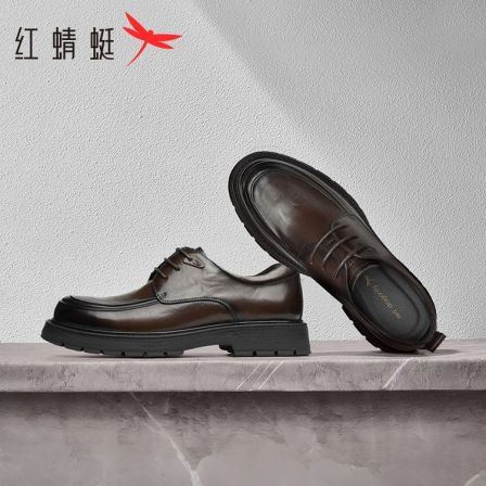 红蜻蜓正装皮鞋2025秋季新款男鞋高端商务德比男士皮鞋婚鞋新郎鞋