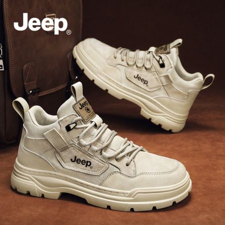 JEEP吉普男鞋秋季马丁靴男款2025新款高帮工装鞋男士户外登山鞋子