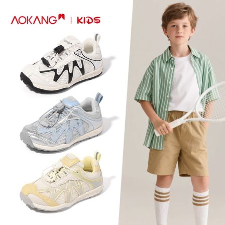 Aokang/奥康25年夏新款透气防滑运动鞋休闲轻便百搭德训鞋网鞋