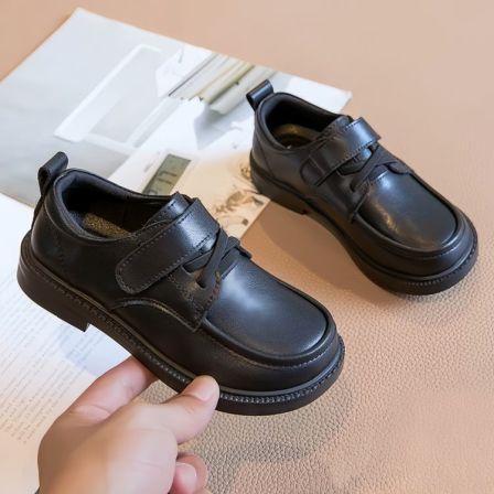 皮鞋儿童春秋软底宝宝黑色6-12岁真皮2025新款爆款男童英伦风大童