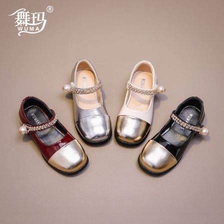 女童公主鞋2025新款软底小香风配礼服秋季女孩甜美儿童鞋子432220