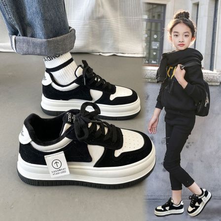 女童鞋子2025新款春秋款中大童运动鞋儿童板鞋老爹鞋女孩轻便学生