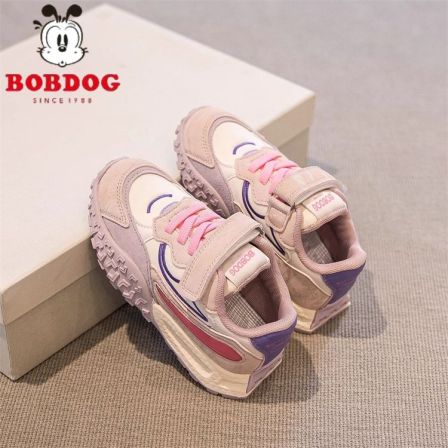 巴布豆女童运动鞋2025春秋季新款时尚儿童休闲鞋子男童软底老爹鞋