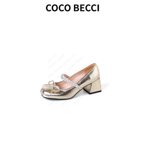 COCO BECCI  2025秋冬新款重工甜美玛丽珍单鞋主图