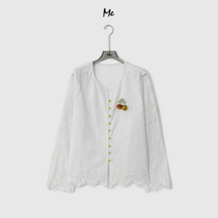 ME【南瓜芭蕾】重工蕾丝轻柔少女感显瘦时尚百搭休闲外套MESA1590
