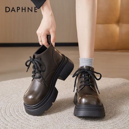 达芙妮美拉德短靴女2025新款秋季马丁靴女西部牛仔靴新疆旅游靴子