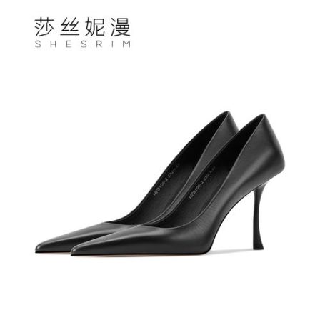 2025年秋季新款轻奢尖头设计气质高跟鞋细跟女单鞋时尚百搭黑色