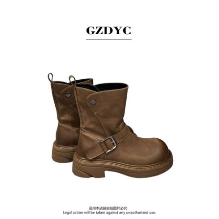 【鸽子的衣橱】 轻奢风长筒口袋长靴秋上新时尚百搭复古GXZ5835