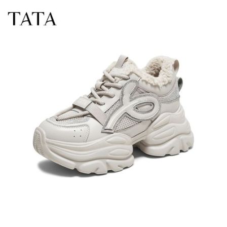 TATA他她2025冬新款商场同款时尚休闲百搭老爹鞋保暖女鞋CY208DM5