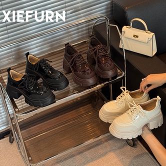 XIEFURN/鞋夫人乐福鞋女2025秋新款英伦风百搭小皮鞋软底复古单鞋