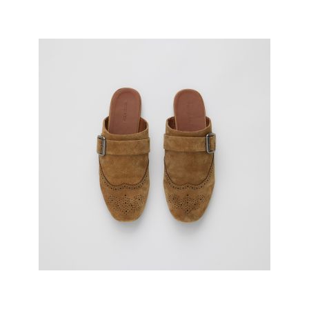 REFOUND TEN 设计师品牌 25秋冬新品 雕花麂皮半拖 SOLSOL买手店