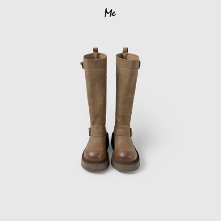 ME【磨砂真皮厚底高筒靴】重磅牛反绒增高百搭时尚休闲鞋子MESA1561