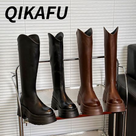 欧若风长筒靴女2025新款厚底粗腿显瘦高筒靴子小个子长靴 8831