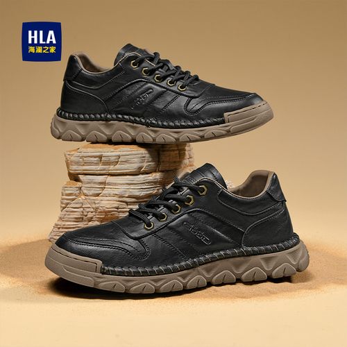HLA/海澜之家男鞋2025秋季新款户外潮流耐磨工装鞋百搭休闲皮鞋主图