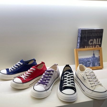 【帆布鞋】四季欧货低帮帆布鞋减龄感舒适休闲系带帆布鞋