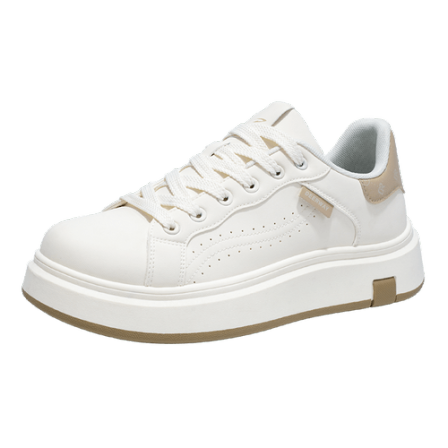 德尔惠男鞋秋季新款低帮潮流百搭运动休闲工作平板鞋增高小白潮鞋