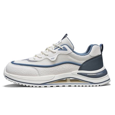 德尔惠男士夏季新款透气网面时尚休闲鞋户外防滑厚底跑步运动鞋