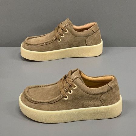 【澳门SESY&shoes官方正品】鞋子男款2025新款翻毛真皮鞋鞋子男款