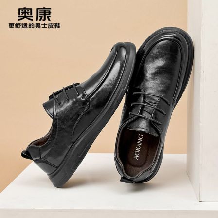 奥康男鞋2025新款商务休闲皮鞋男士真皮透气软底舒适百搭皮鞋