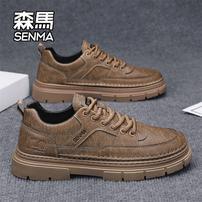 SENMA/森马男鞋夏季2025新款运动休闲工装靴防滑复古英伦风马丁靴