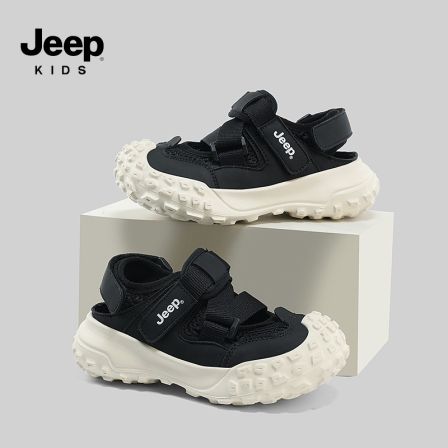 jeep男童软底凉鞋包头款6-12岁潮款儿童沙滩鞋夏季轻便女童溯溪鞋