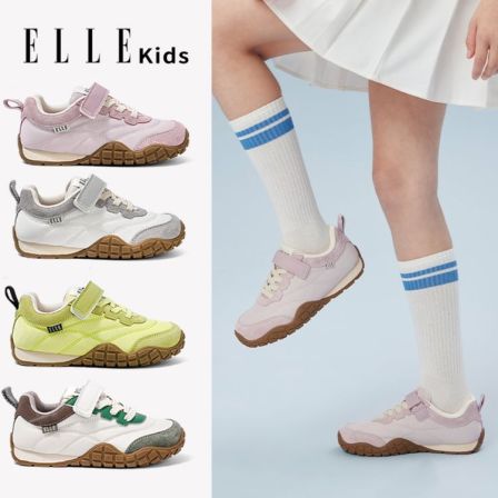 ELLE KIDS童鞋儿童运动鞋2025新款男童鞋子春季魔术贴女童跑步鞋