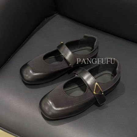 【胖福福大码女鞋】圆头平底软底单鞋女休闲复古玛丽珍