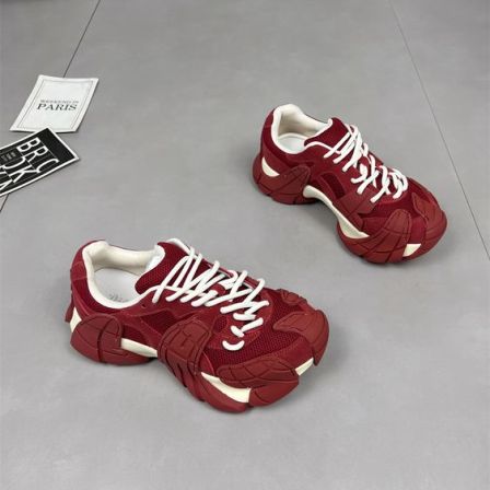 欧洲站个性八爪鱼老爹鞋女2025秋季新款真皮潮网面厚底休闲运动鞋