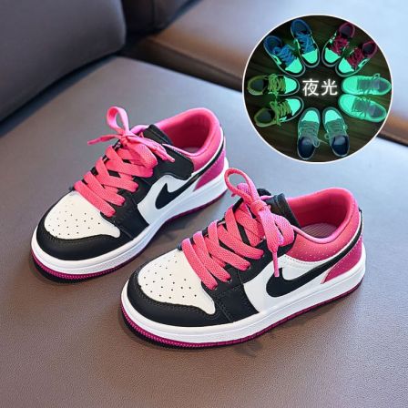 巴拉ajaj女童鞋子2025新款儿童夜光休闲板鞋低帮单鞋男童运动鞋潮